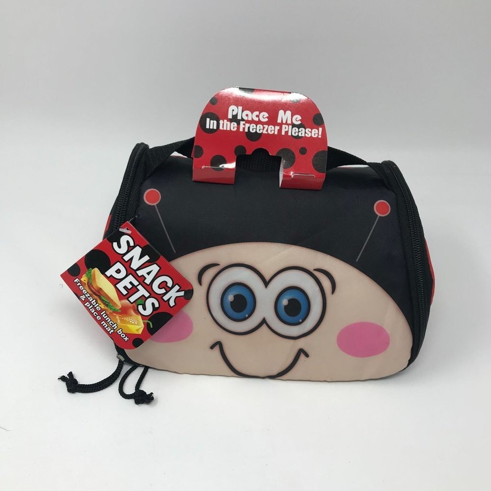 Snack Pets Cherry the Ladybug Insulated Freezable Lunch Box